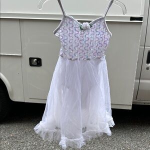 Sparkling White Kids ballet Dress